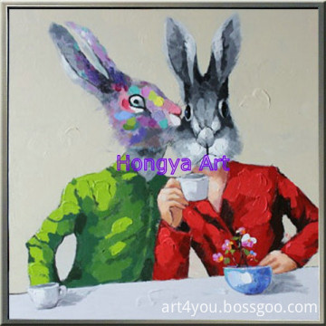 Decorative Cute animal oil painting for living room